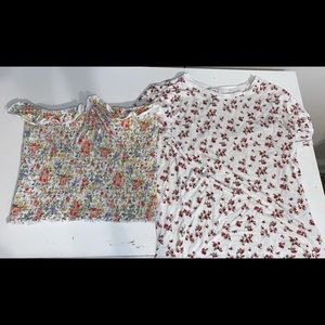 tube top and short sleeve top